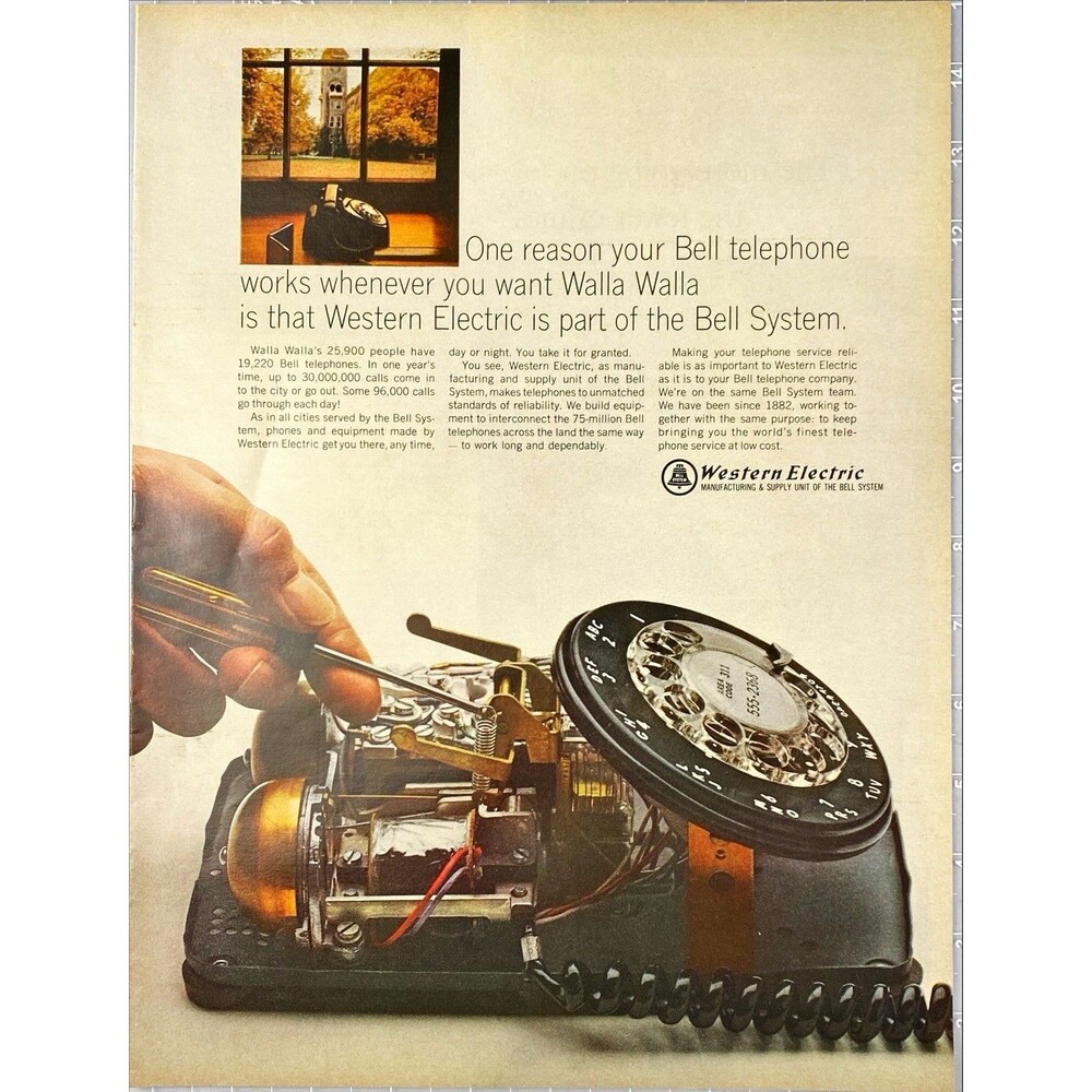 Western Electric Manufacturing & Supply "Part of the Bell System" Print Ad 1966